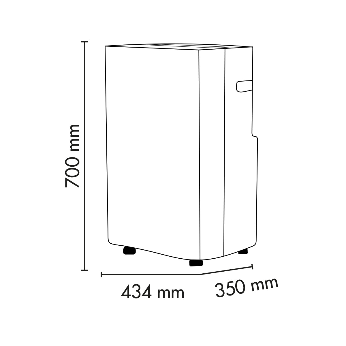 Argo Alpha Plus 13000 BTU/h con Wifi, condizionatore portatile con pompa di calore con rivestimento in tessuto