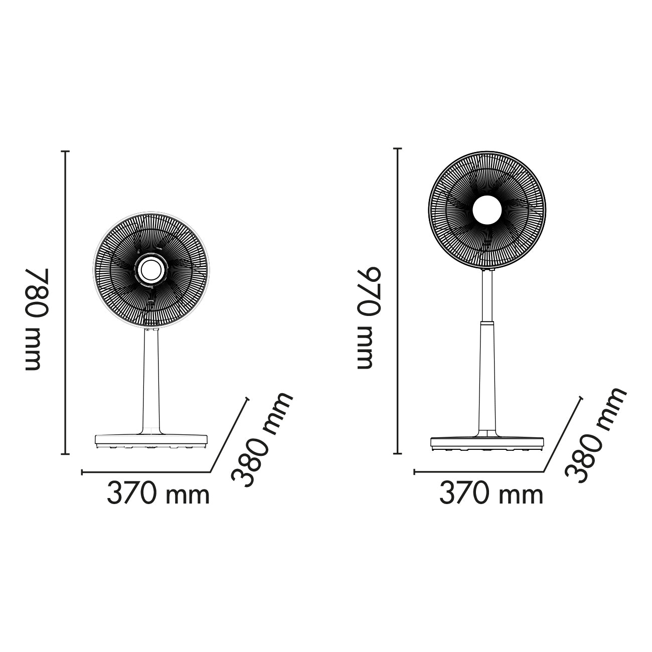 Argo Ipno, ventilatore da tavolo/a piantana estendibile (2° scelta)