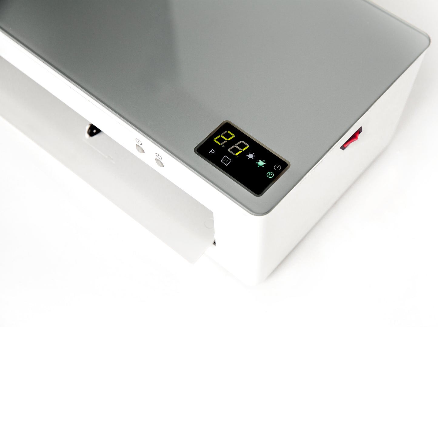 Argo Chic Silver, termoventilatore ceramico con pannello in vetro