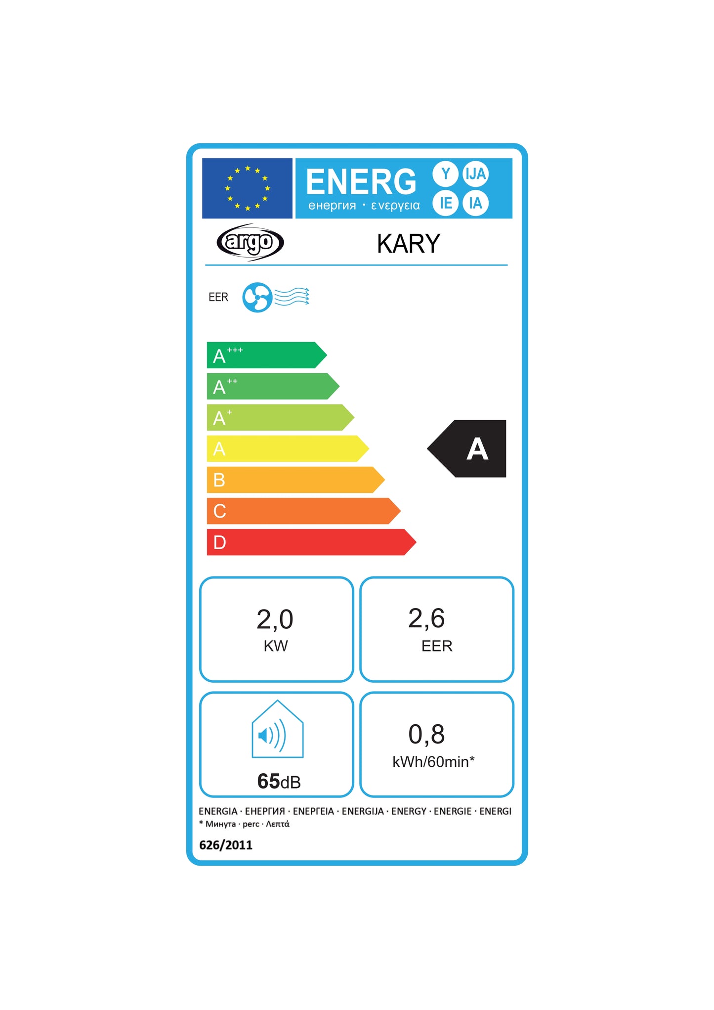 Argo Kary 8000 BTU/h, condizionatore portatile
