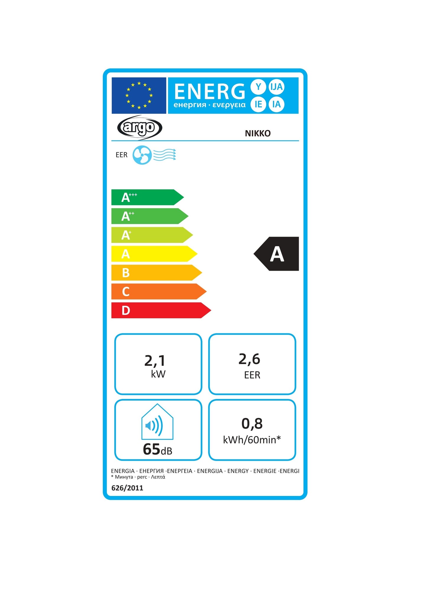 Argo Nikko 8000 BTU/h, condizionatore portatile (2° scelta)