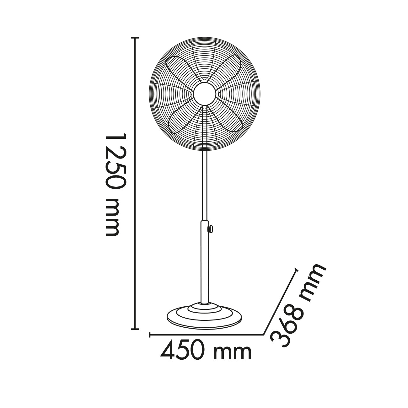 Argo Palladium, ventilatore a piantana in metallo (2° scelta)