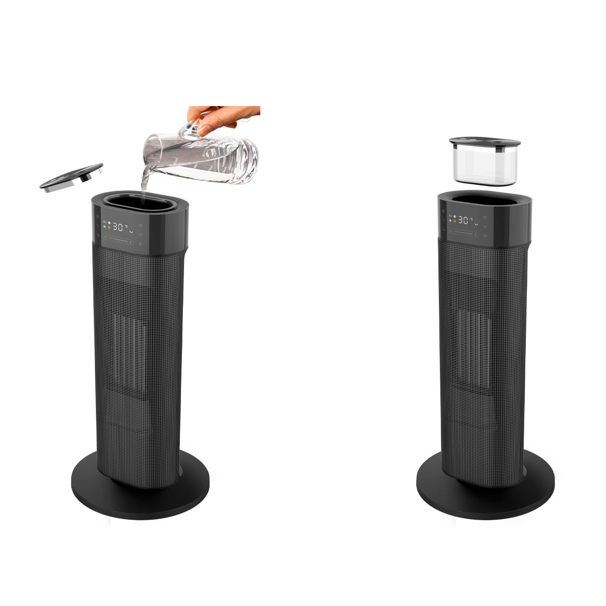 Argo Tech Tower Humy, termoventilatore ceramico + umidificatore