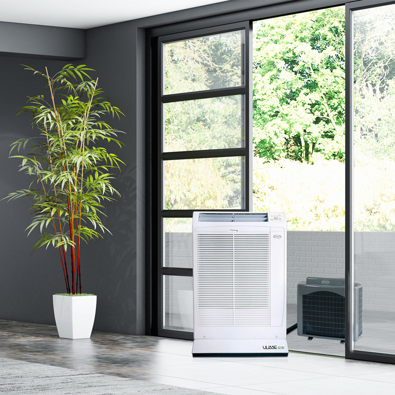 Argo Ulisse Eco con Wifi, condizionatore split a pavimento con valigetta esterna