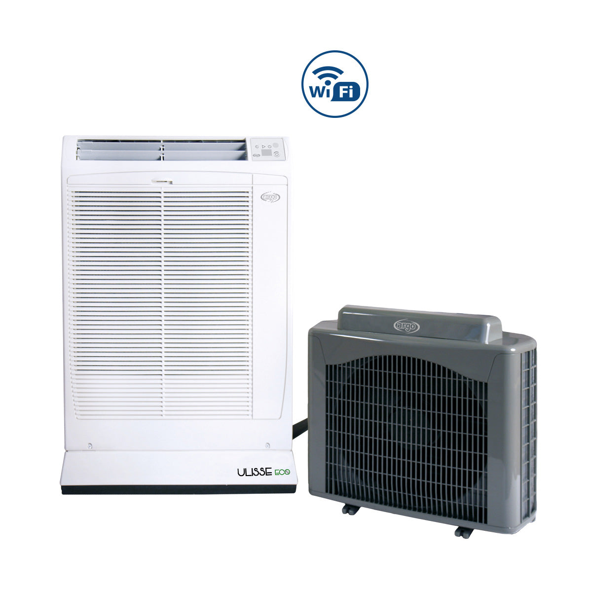 Argo Ulisse Eco con Wifi, condizionatore split a pavimento con valigetta esterna
