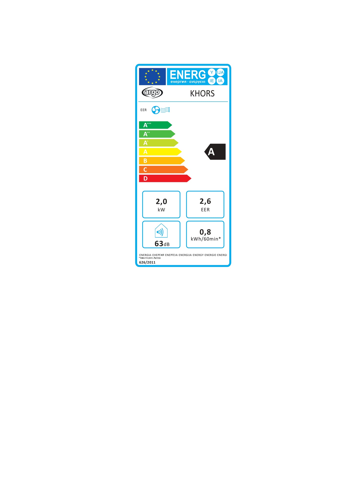 Argo Khors 8000 BTU/h, condizionatore portatile (2° scelta)