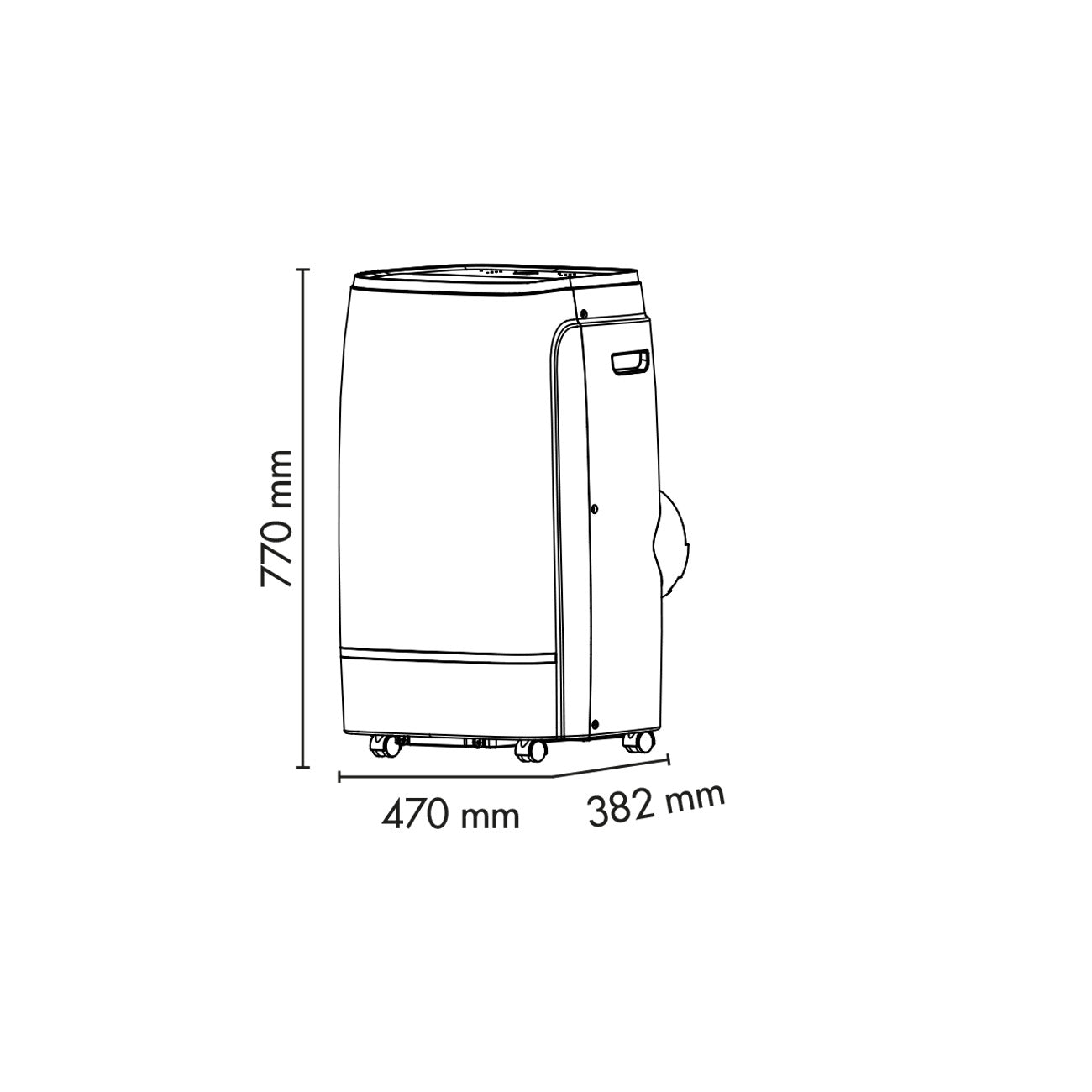Argo Elite Plus 13000 BTU/h con Wifi, condizionatore portatile con pompa di calore