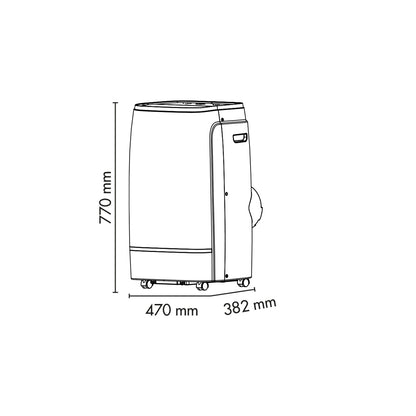 Argo Elite Plus 13000 BTU/h con Wifi, condizionatore portatile con pompa di calore