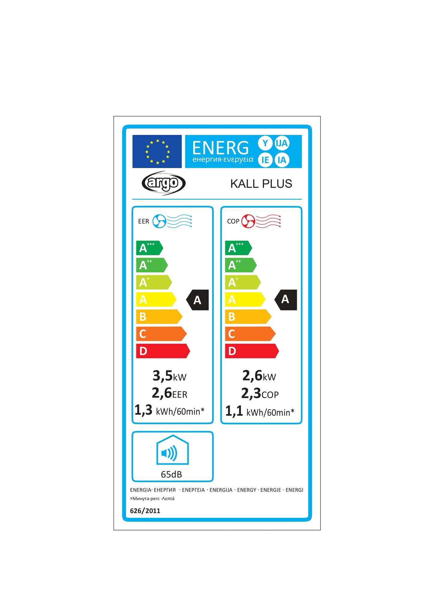 Argo Kall Plus 13000 BTU/h con Wifi, condizionatore portatile con pompa di calore (2° scelta)